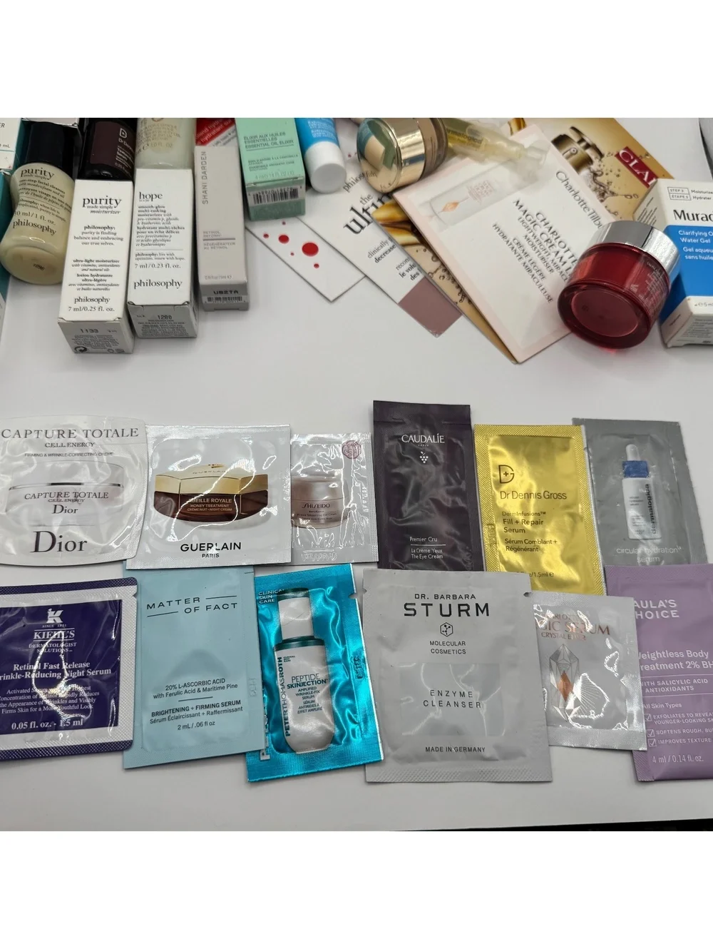 Lot of over 30 High End Luxury Deluxe Skincare Samples Travel Sephora Ulta NEW